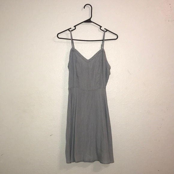 cotton on blue and white striped dress